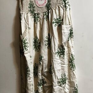 Umgee Ivory and Forest Green Jump Suit